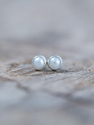 Pearl Button Earrings - Gardens of the Sun | Ethical Jewelry