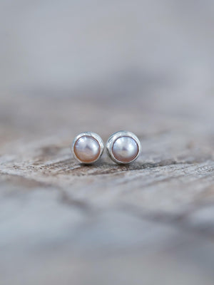 Pearl Button Earrings - Gardens of the Sun | Ethical Jewelry