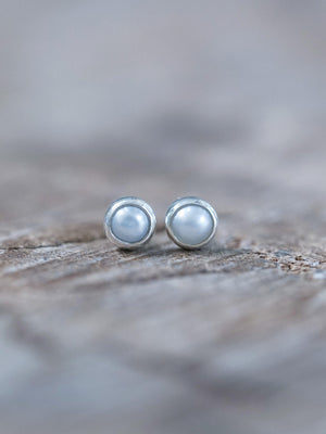 Pearl Button Earrings - Gardens of the Sun | Ethical Jewelry