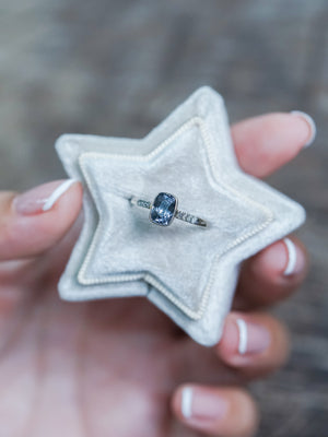 Peppered Spinel Ring in White Gold - Gardens of the Sun | Ethical Jewelry