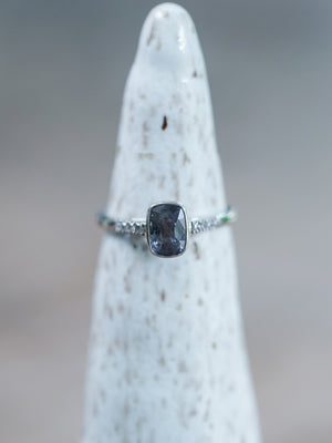 Peppered Spinel Ring in White Gold - Gardens of the Sun | Ethical Jewelry