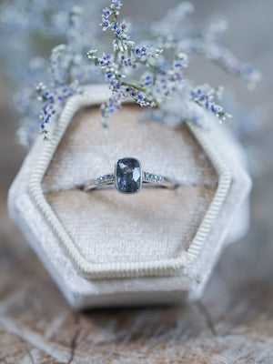 Peppered Spinel Ring in White Gold - Gardens of the Sun | Ethical Jewelry