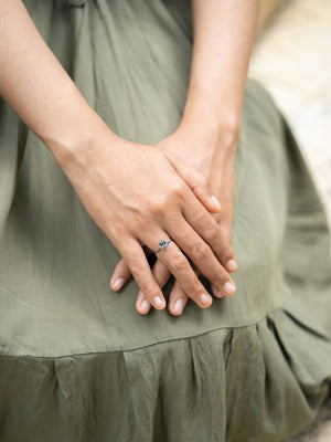 Peppered Spinel Ring in White Gold - Gardens of the Sun | Ethical Jewelry