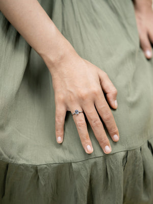 Peppered Spinel Ring in White Gold - Gardens of the Sun | Ethical Jewelry