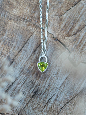 Peridot Lock Necklace - Gardens of the Sun | Ethical Jewelry
