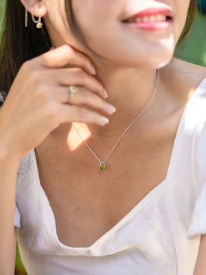 Peridot Lock Necklace - Gardens of the Sun | Ethical Jewelry