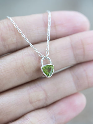 Peridot Lock Necklace - Gardens of the Sun | Ethical Jewelry