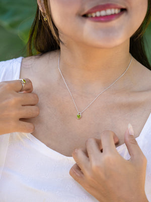 Peridot Lock Necklace - Gardens of the Sun | Ethical Jewelry