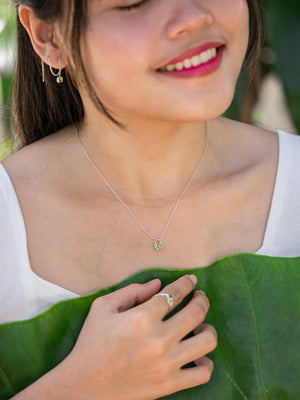 Peridot Lock Necklace - Gardens of the Sun | Ethical Jewelry