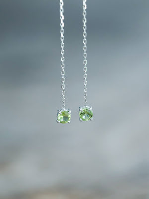 Peridot Threader Earrings - Gardens of the Sun | Ethical Jewelry