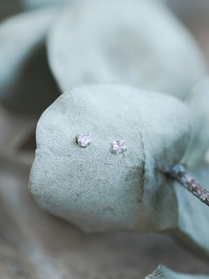 Pink Sapphire Tragus Stud Earring - Gardens of the Sun | Ethical Jewelry