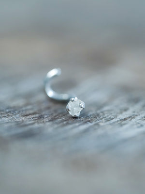 Polki Diamond Tragus Stud Earring - Gardens of the Sun | Ethical Jewelry