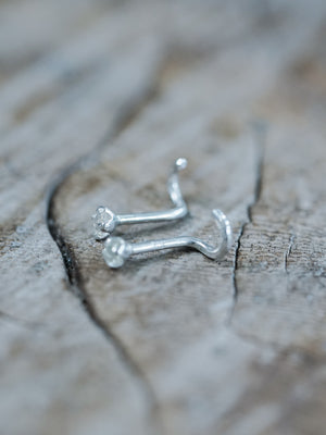 Polki Diamond Tragus Stud Earring - Gardens of the Sun | Ethical Jewelry