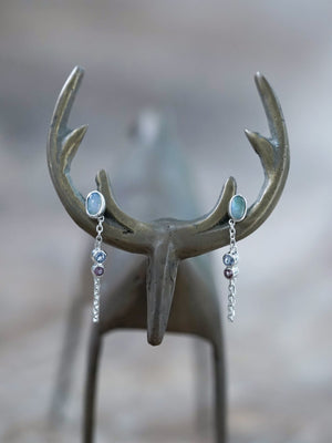 Pride earrings with dangling chain - Pride Jewelry Collection