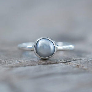 Quirky Freshwater Keshi Pearl Ring in Sterling Silver
