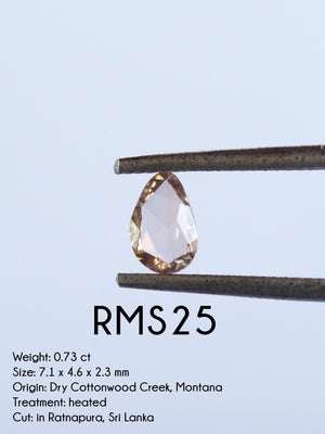 Custom Rose Cut Montana Sapphire Ring in Gold - Gardens of the Sun | Ethical Jewelry