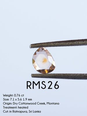 Custom Rose Cut Montana Sapphire Ring in Gold - Gardens of the Sun | Ethical Jewelry