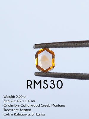 Custom Rose Cut Montana Sapphire Ring in Gold