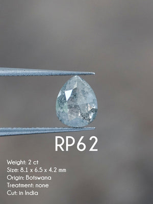 Custom Rose Cut Pear Diamond Ring - Gardens of the Sun | Ethical Jewelry