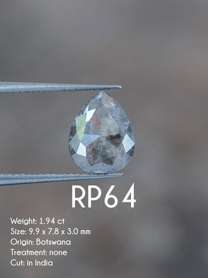 Custom Rose Cut Pear Diamond Ring - Gardens of the Sun | Ethical Jewelry