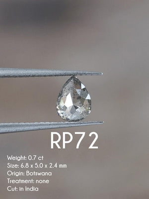 Custom Rose Cut Pear Diamond Ring - Gardens of the Sun | Ethical Jewelry