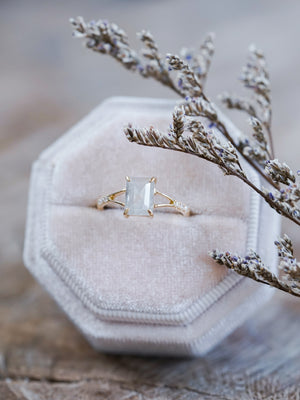 Radiant Rose Cut Diamond Ring in Ethical Gold - Gardens of the Sun | Ethical Jewelry