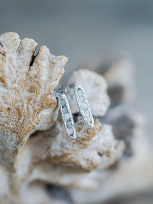 Raw Opal Earrings with Hidden Gems - Gardens of the Sun | Ethical Jewelry