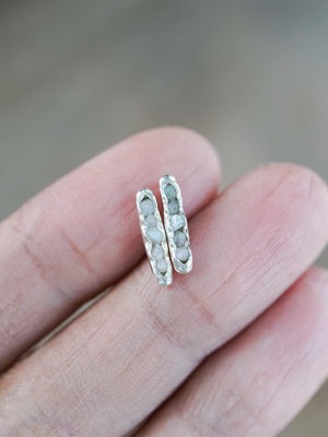 Raw Opal Earrings with Hidden Gems - Gardens of the Sun | Ethical Jewelry