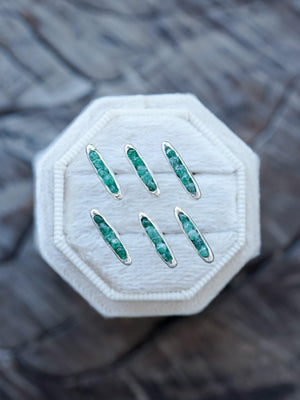 Rough Emerald Earrings with Hidden Gems