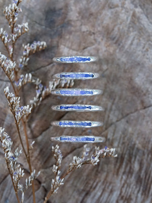 Rough Tanzanite Rings with Hidden Gems in recycled sterling silver