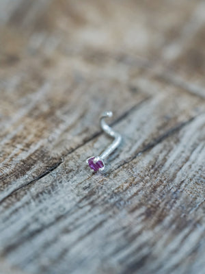 Ruby Tragus Stud Earring - Gardens of the Sun | Ethical Jewelry