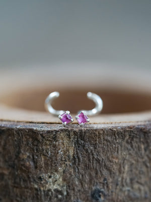 Ruby Tragus Stud Earring - Gardens of the Sun | Ethical Jewelry