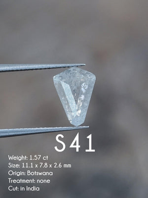 Custom Rose Cut Shield Diamond Ring in Gold - Gardens of the Sun | Ethical Jewelry