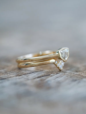 Shield Diamond Ring Set - Gardens of the Sun | Ethical Jewelry