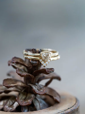 Shield Diamond Ring Set - Gardens of the Sun | Ethical Jewelry