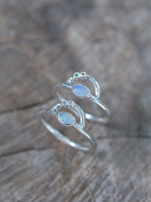 Silver Pride Rainbow Rings - Pride Jewelry Collection