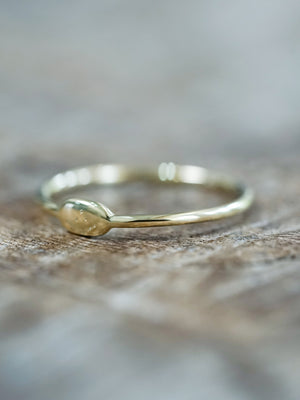 Dainty Signet Ring - Gardens of the Sun | Ethical Jewelry