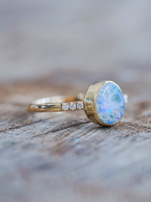 Snake Opal Ring in Ethical Gold - Gardens of the Sun | Ethical Jewelry