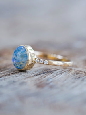 Snake Opal Ring in Ethical Gold - Gardens of the Sun | Ethical Jewelry