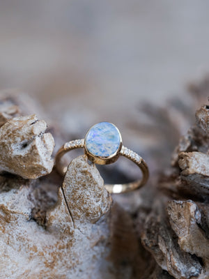 Snake Opal Ring in Ethical Gold - Gardens of the Sun | Ethical Jewelry