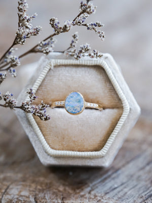 Snake Opal Ring in Ethical Gold - Gardens of the Sun | Ethical Jewelry