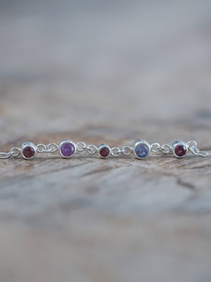 Garnet, Amethyst and Tanzanite Bracelet - Gardens of the Sun | Ethical Jewelry