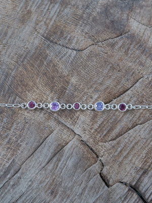 Garnet, Amethyst and Tanzanite Bracelet - Gardens of the Sun | Ethical Jewelry
