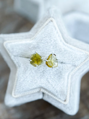 Tourmaline Slice Earrings - Gardens of the Sun | Ethical Jewelry