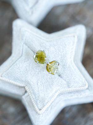 Tourmaline Slice Earrings - Gardens of the Sun | Ethical Jewelry