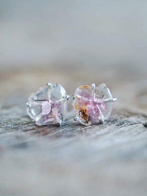 Tourmaline Slice Earrings - Gardens of the Sun | Ethical Jewelry