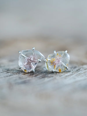 Tourmaline Slice Earrings - Gardens of the Sun | Ethical Jewelry