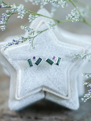 Tourmaline and Pink Sapphire Earrings - Gardens of the Sun | Ethical Jewelry