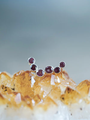 Triple Garnet Earrings - Gardens of the Sun | Ethical Jewelry