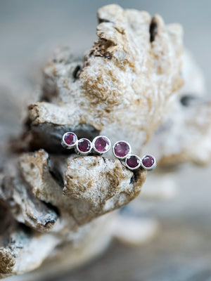 Triple Garnet Earrings - Gardens of the Sun | Ethical Jewelry